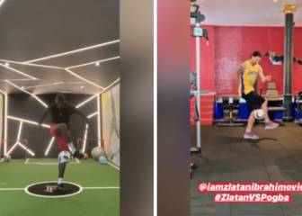 Zlatan y Pogba se enfrentan en dominadas en Instagram