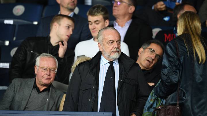 De Laurentiis, en un partido con el Nápoles.