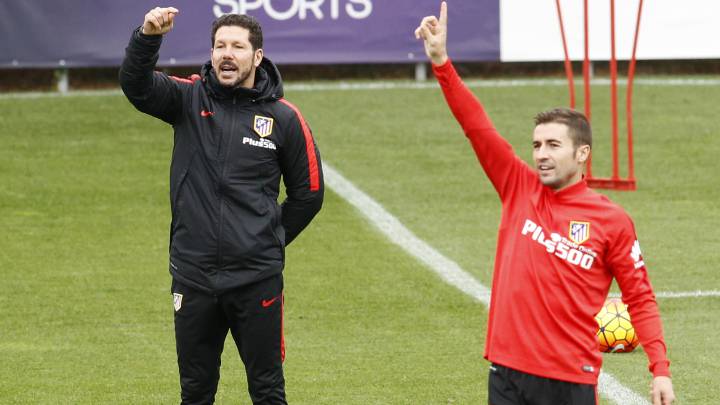 29/10/15 ENTRENAMIENTO ATLETICO DE MADRID SIMEONE Y GABI