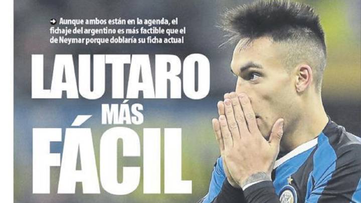 Lautaro Martínez gana puntos en la carrera con Neymar
