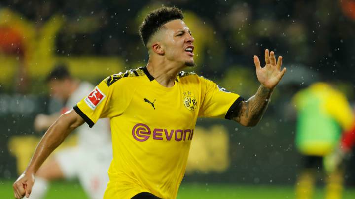 Sancho, en un partido con el Dortmund.