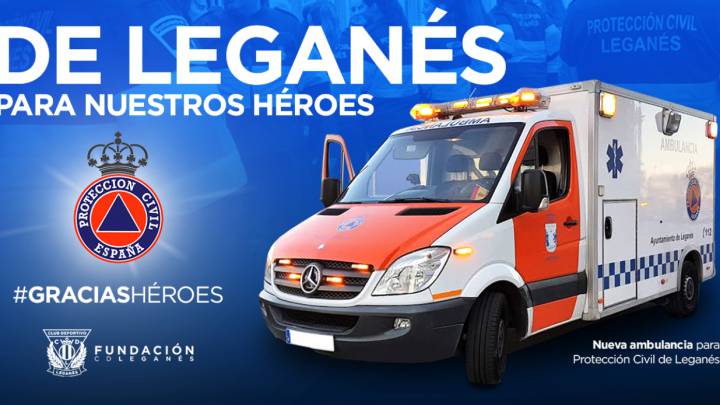 El Leganés compra una ambulancia para Protección Civil