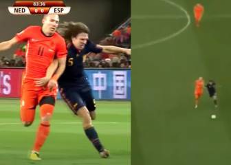 Reacción de pavor de Robinson en la mítica ocasión de Robben