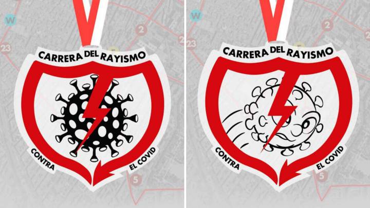 Logotipos de la 'Carrera contra el Rayismo' contra la COVID-19.