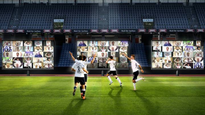 El Aarhus de Dinamarca monta la primera tribuna virtual del Mundo y sus aficionados ya pueden adquirir entradas para su encuentro ante el Randers FC.