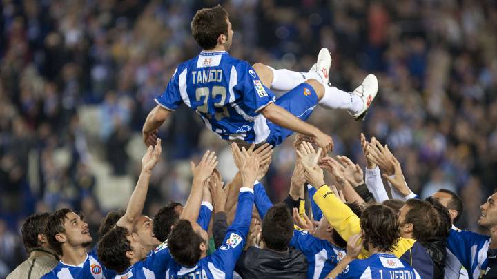 Raúl Tamudo, en su despedida del Espanyol.
