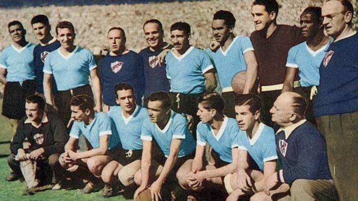 Uruguay en la fina del Mundial 1950.