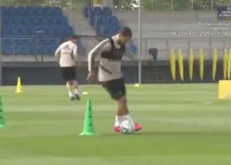 El curioso entrenamiento de Hazard que es comentado en redes
