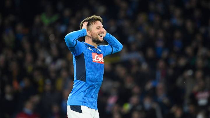 El delantero belga del Nápoles, Dries Mertens, durante un partido.