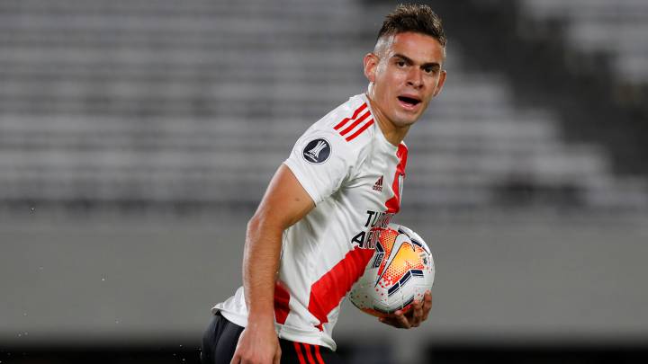 Borré en un River-Monumental. En Argentina cada vez más preocupados por si el Atlético le compra.
