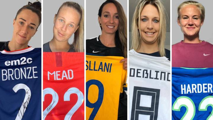 Las jugadoras que hasta ahora han donado sus camisetas.