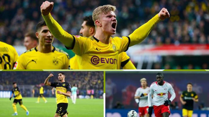 Haaland, Achraf y Upamecano, tres jugadores que militan en la Bundesliga y que el Madrid controla al milímetro.