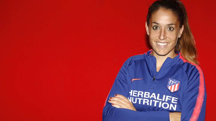 Olga García, con el Atlético.
