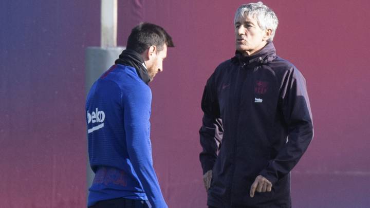 Setién: "Messi y yo sabemos lo que queremos decir"