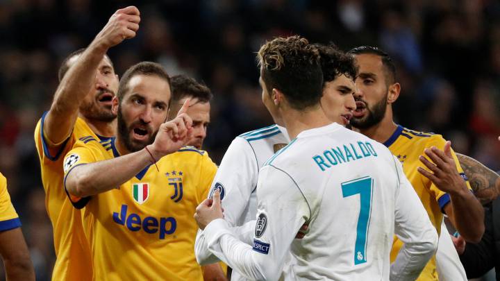 Higuaín, Chiellini, Vallejo y Cristiano