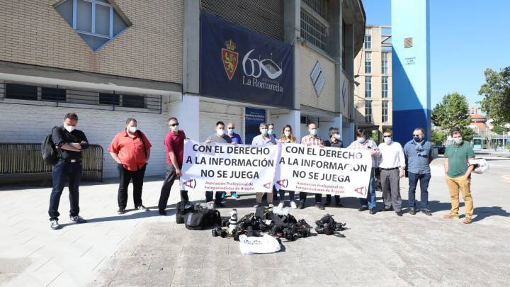 Los informadores gráficos de Zaragoza reivindican su derecho a informar