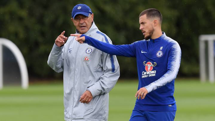 El tedio de Hazard con Sarri