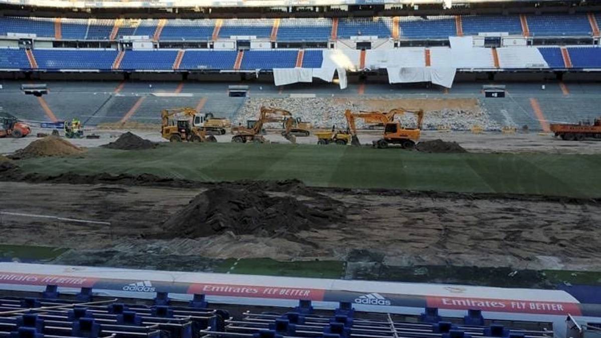 Las imágenes de las obras del interior del Santiago Bernabéu