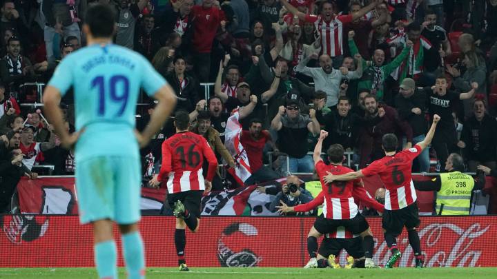Kodro celebra su gol al Atlético la temporada pasada en la jornada 28 en San Mamés.