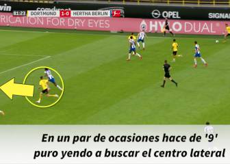 Pasó y fue real... ¡Achraf jugó de Haaland! Ojo a sus 2 desmarques siendo el '9' del Dortmund