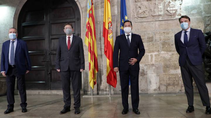 Cónclave del futbol valenciano en la Generalitat por el regreso de LaLiga