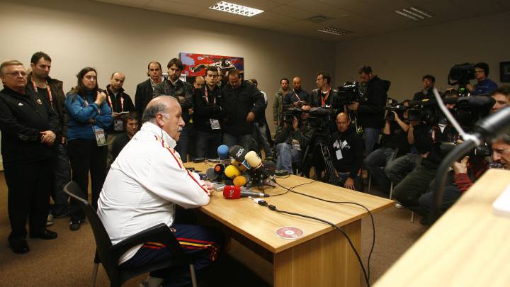 Del Bosque compareció en una rueda de prensa no programada.
