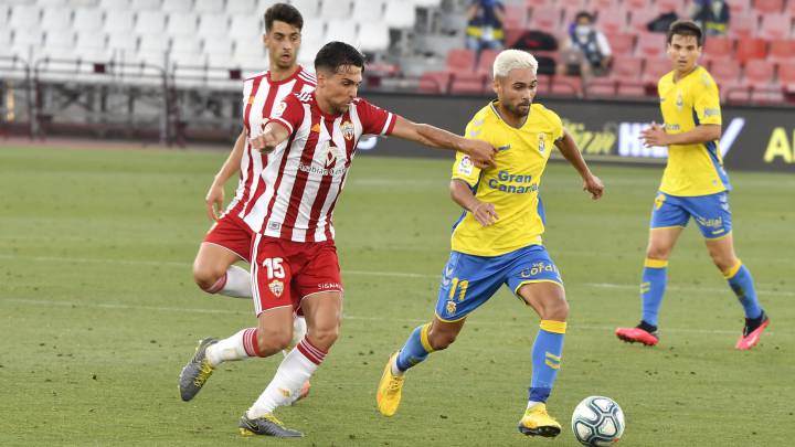 Juan Ibiza, en el partido ante Las Palmas.