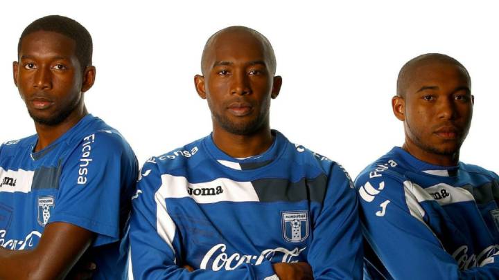 Los hermanos Jerry, Wilson y Jhony Palacios, internacionales con Honduras en el Mundial de Sudáfrica 2010.