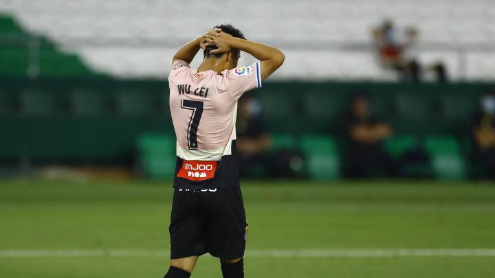 BETIS - ESPANYOL OCASION WU LEI TRISTEZA
