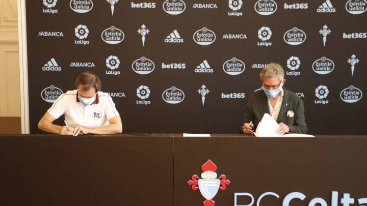 Felipe Miñambres y Carlos Mouriño firman la renovación del director deportivo