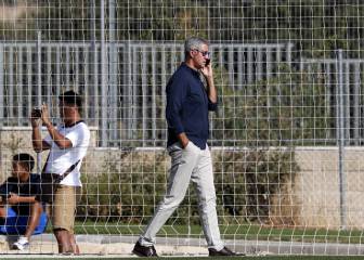 Gil Marín se reunió con la plantilla en el Metropolitano