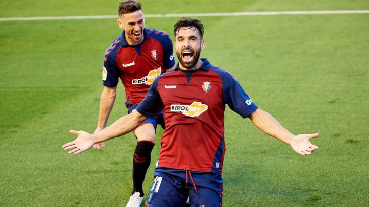 27/06/20 PARTIDO PRIMERA DIVISION CORONAVIRUS COVID-19 OSASUNA - LEGANES GOL 2-1 ENRIC GALLEGO ALEGRIA