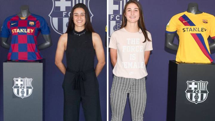Jana Fernández y Bruna Vilamala con el Barcelona.