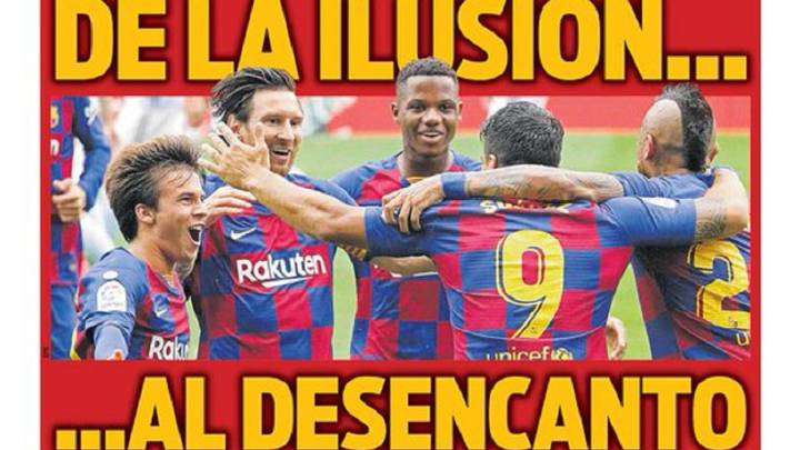 Domingo de "desencanto" en las portadas de Barcelona