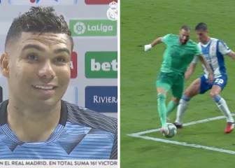 Casemiro sabía que participaba en algo histórico: atentos a cómo vivió el taconazo de Benzema
