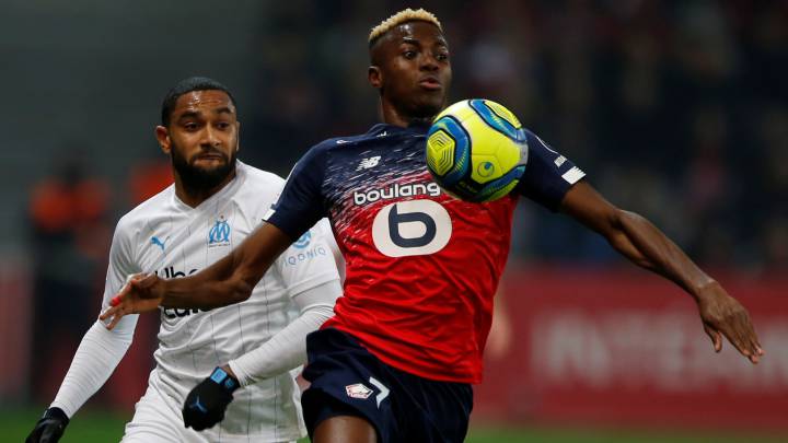 Soccer Football - Ligue 1 - Lille v Marseille - Stade Pierre-Mauroy, Lillie, France - February 16, 2020 Lille's Victor Osimhen in action REUTERS/Pascal Rossignol