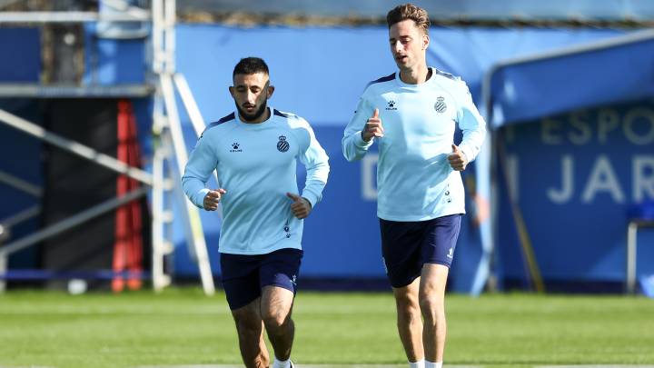 Matías Vargas y Fernando Calero, en un entrenamiento.