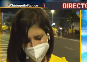 La emoción de esta reportera recordando a su padre en plena celebración del Cádiz