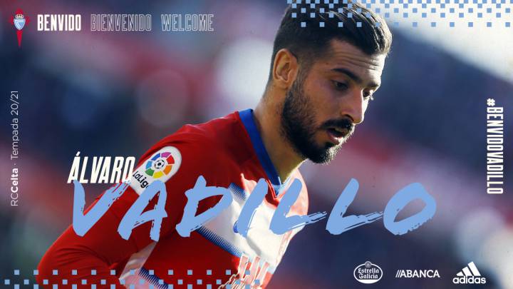 Anuncio realizado por el Celta del fichaje del extremo gaditano Álvaro Vadillo.