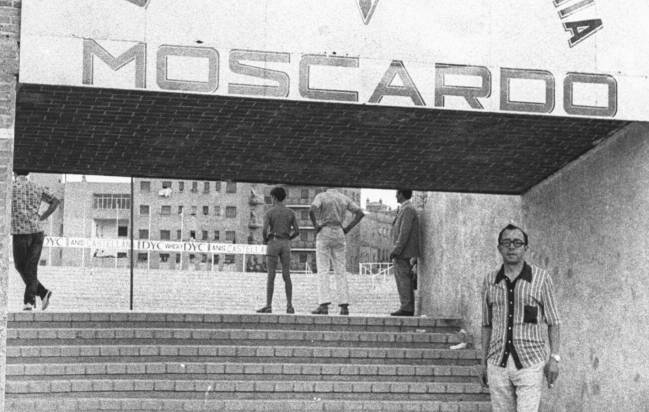 Pedro Román Valero, ante el estadio.