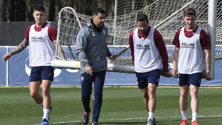 10/03/20 HUESCA ENTRENAMIENTO Cristo , Michel , Pedro Lopez y Sergio Gomez