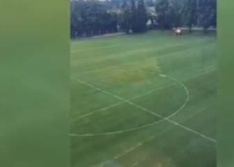 Ibra llega en helicóptero a la ciudad deportiva y escribe:
