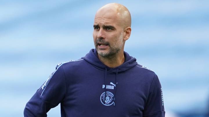 Pep Guardiola, en un partido en el Etihad Stadium.