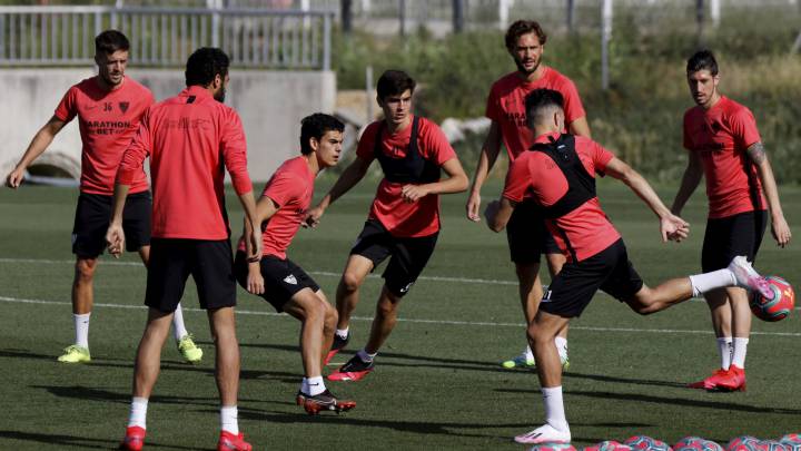 El Sevilla completa su segunda sesión en grupo antes de viajar