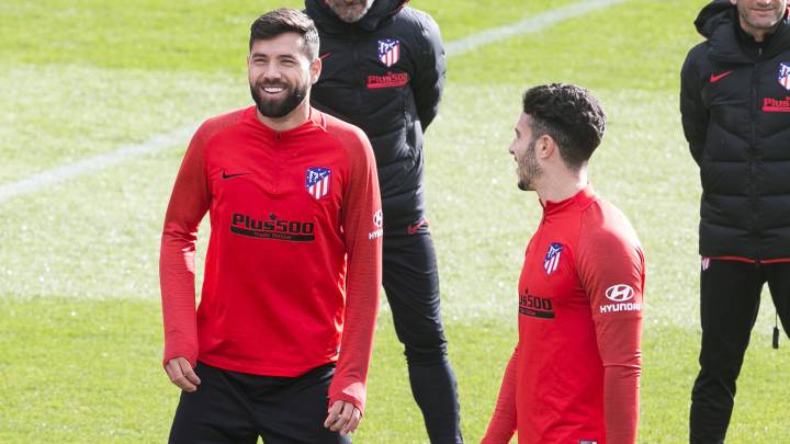 Felipe entrenando con el Atlético