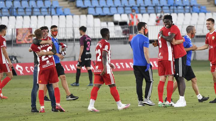 Los jugadores del Almería.
