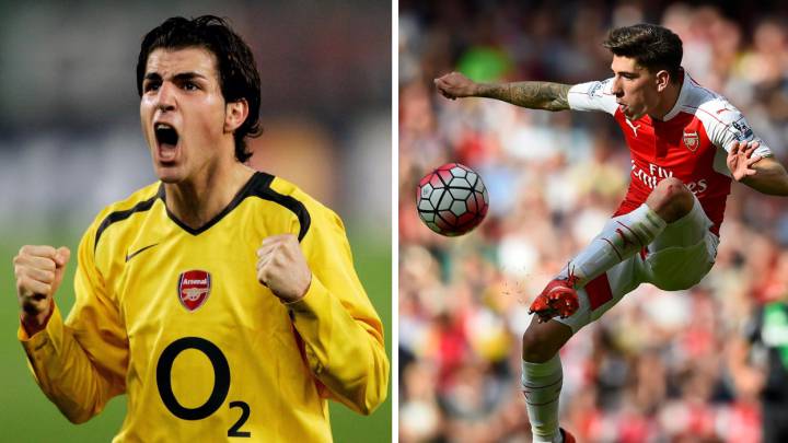 Cesc Fâbregas y Héctor Bellerín.