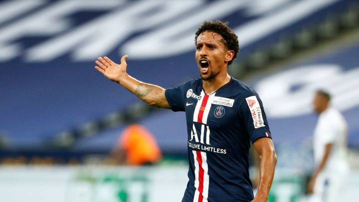 Marquinhos apunta al centro del campo contra la Atalanta por la baja de Verratti