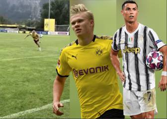Imposible pensar que no es su mayor ídolo: Haaland a lo CR7