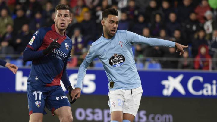 Brais Méndez, durante un partido con el Celta
